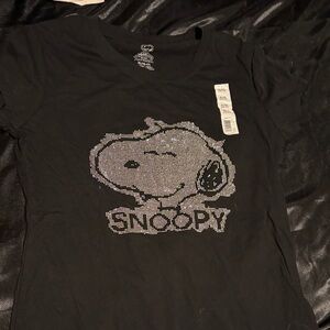 Peanuts Black Snoopy Tee